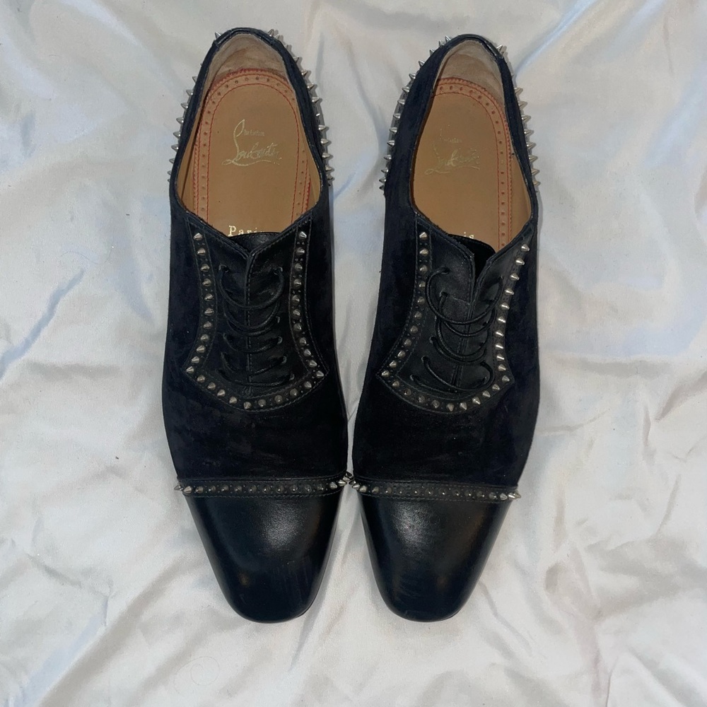Mens spiked Louboutin oxfords
